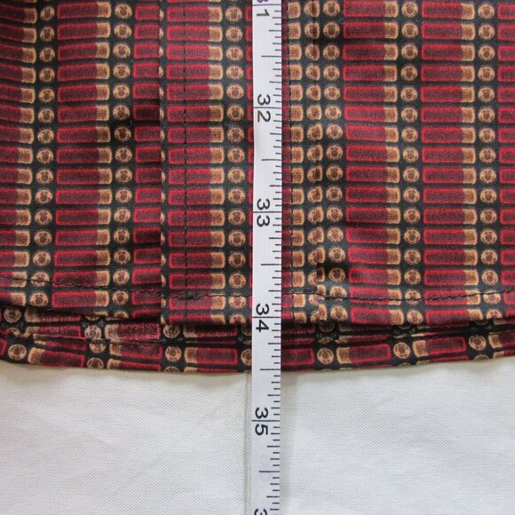 Cinch Men's Large Long Sleeve Print Button Up Western Shirt Red/Tan - Picture 6 of 6